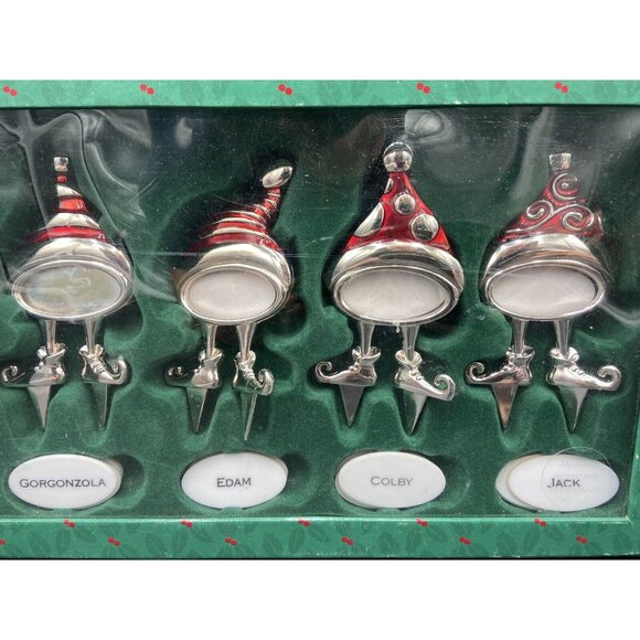 Christmas Cheese Santa Hat Elf Markers Reed Barton 19 Blends Quality Set 2601 - Picture 5 of 5